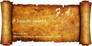 Flesch Anett névjegykártya